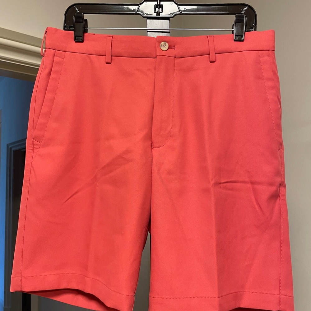 Peter Millar Red Golf Shorts
